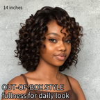 Elle Vane Short Wig Loose Curly Highlight Lace Frontal Human Hair Wig