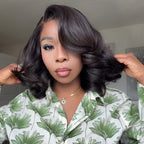 Glueless Side Parted Luxurious  Layered Body Wave Lace Closure Wig