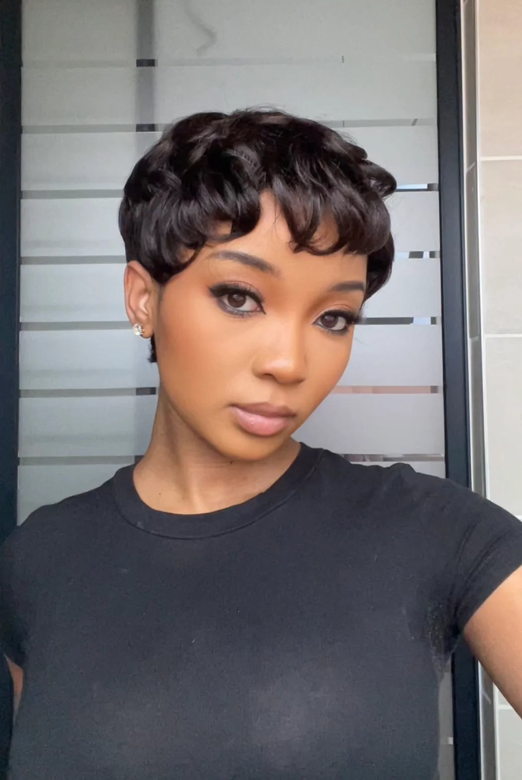 Wear & Go Natural Black Short Peruvian Pixie Cut Wig