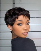 Wear & Go Natural Black Short Peruvian Pixie Cut Wig