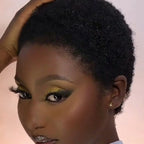 Full Lace Natural Black Afro Low Cut Wig