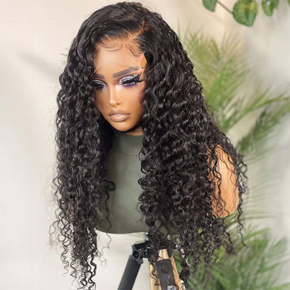 Deep Wave 5x5 Lace Closure Human Hair Wig Glueless Wig