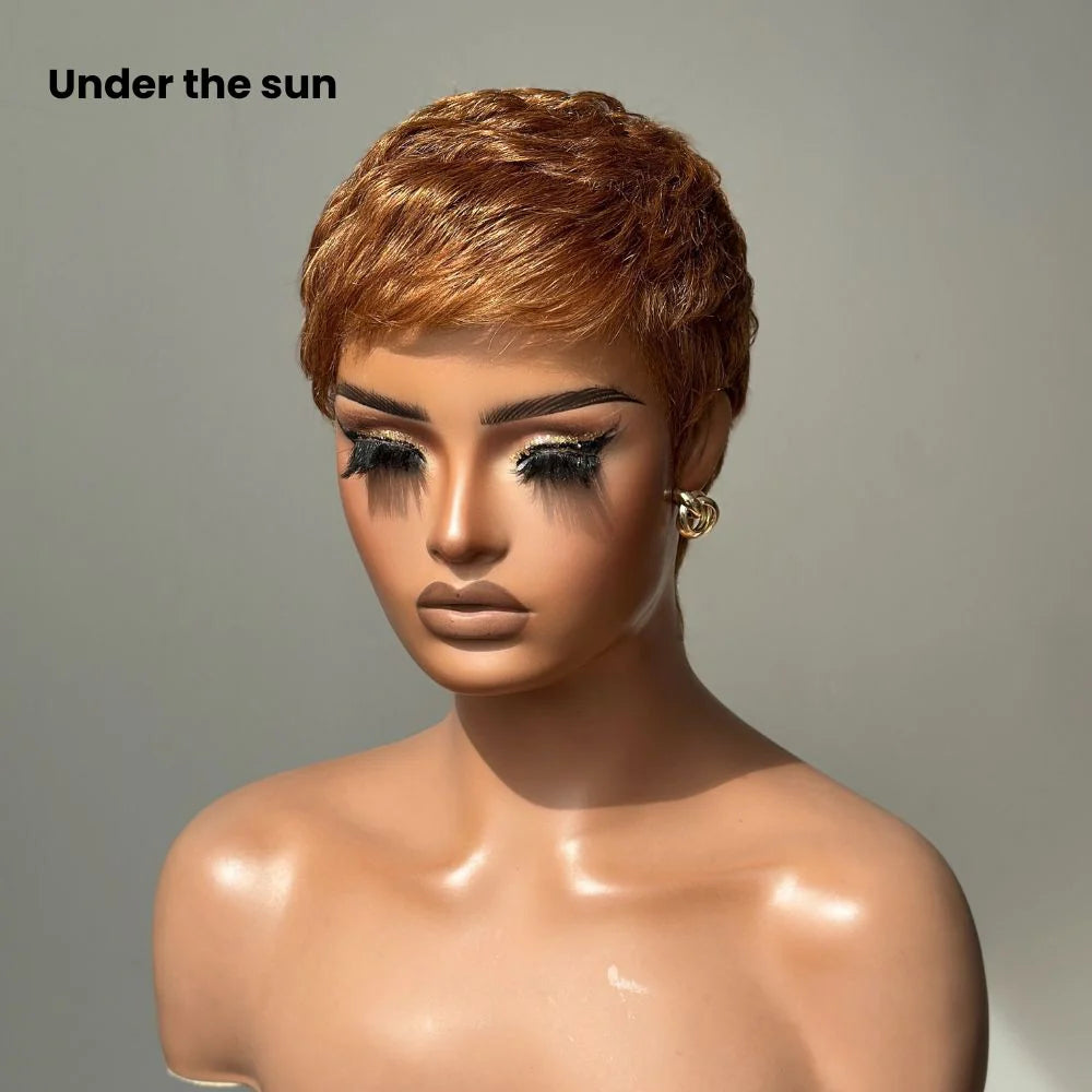 Full Lace Pixie Cut Wig 100% Human Hair