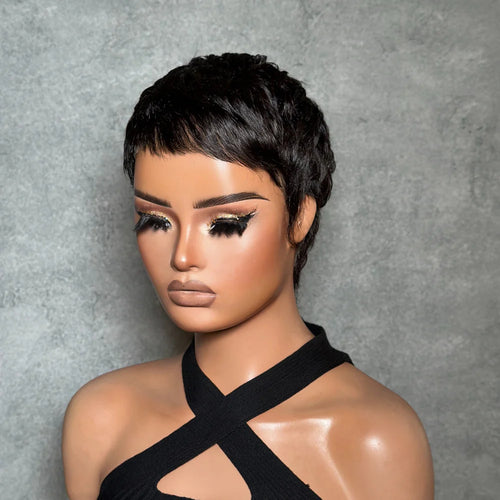 Full Lace Pixie Cut Wig 100% Human Hair