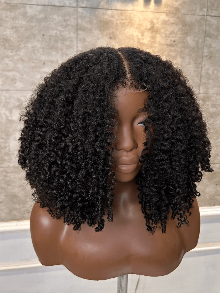 Glueless Luxurious Curls HD Lace Closure With 4C Kinky Edges Pre-cut Wig