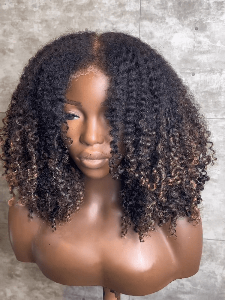 Glueless Luxurious Curls HD Lace Closure With 4C Kinky Edges Pre-cut Wig