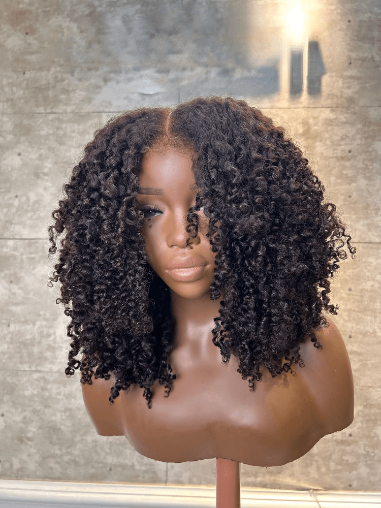 Glueless Luxurious Curls HD Lace Closure With 4C Kinky Edges Pre-cut Wig