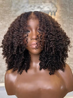 Glueless Luxurious Curls HD Lace Closure With 4C Kinky Edges Pre-cut Wig