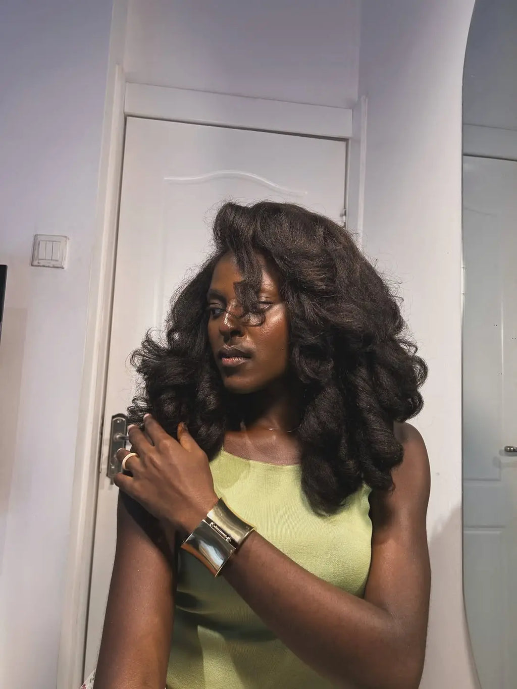 Glueless Luxurious HD Lace Closure With 4C Kinky Edges Pre-cut Wavy Wig