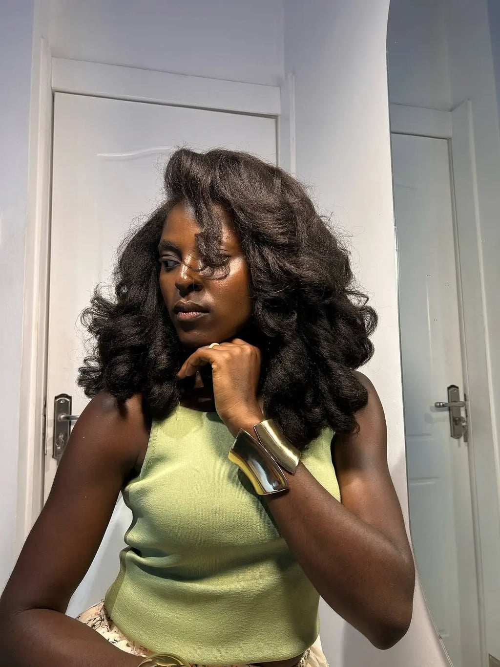 Glueless Luxurious HD Lace Closure With 4C Kinky Edges Pre-cut Wavy Wig