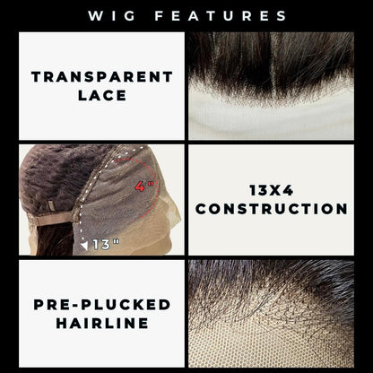 Body Wave 13x4 Transparent Lace Front Wig