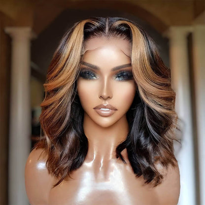Blonde Highlights Body Wave Wig 13×4 Lace Wigs