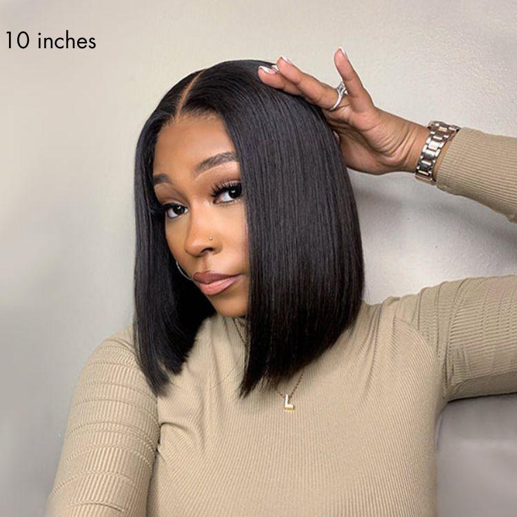 Elle Vane Beginner Friendly Glueless Silky Blunt 5x5 Lace Bob Wig