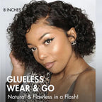 Elle Vane Short Cut Water Wave Glueless Bob 5×5 HD Lace Wig