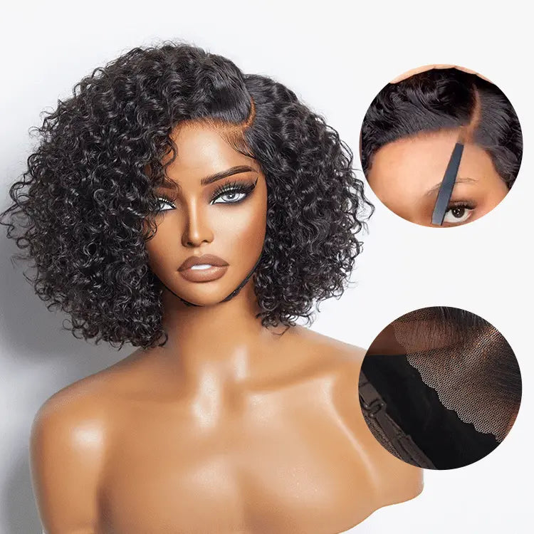 Elle Vane Short Cut Water Wave Glueless Bob 5×5 HD Lace Wig