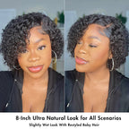 Elle Vane Short Cut Water Wave Glueless Bob 5×5 HD Lace Wig