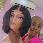 Elle Vane Glueless Middle-parted Black 5x5 Lace Bob Wig