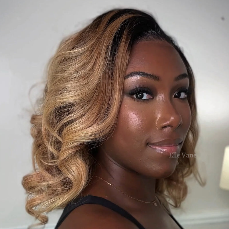 Elle Vane Ombre Blonde and Honey Highlights 13x4 Lace Front Wig