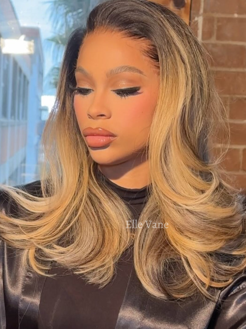 Elle Vane Gradient Blonde Highlights 13x4 Lace Front Wig