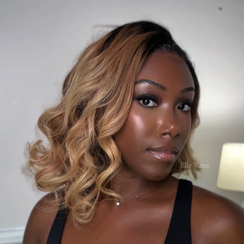 Elle Vane Ombre Blonde and Honey Highlights 13x4 Lace Front Wig