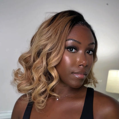 Elle Vane Ombre Blonde and Honey Highlights 13x4 Lace Front Wig