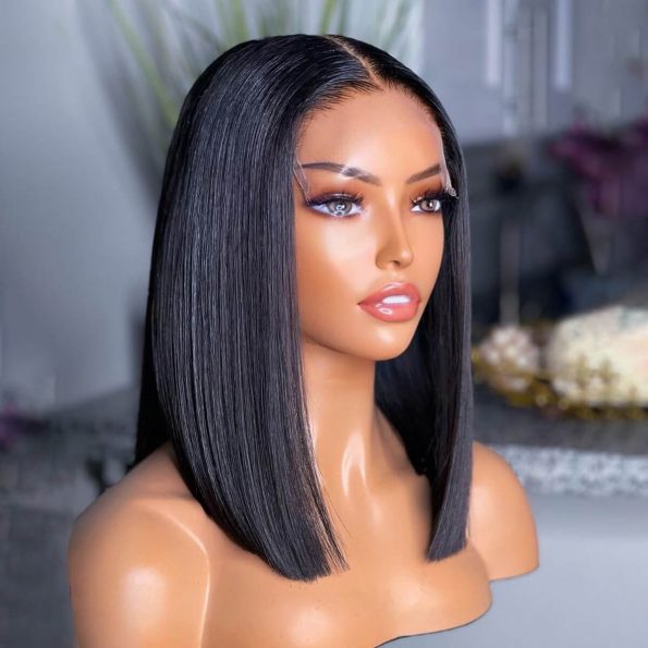 Elle Vane Beginner Friendly Glueless Silky Blunt 5x5 Lace Bob Wig