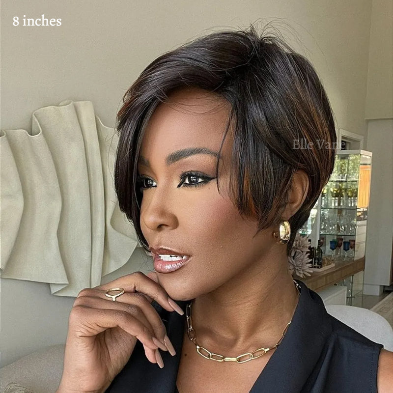 Elle Vane Boss Lady Side Part Layered Pixie Cuts Wig