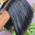 Elle Vane Glueless Middle-parted Black 5x5 Lace Bob Wig
