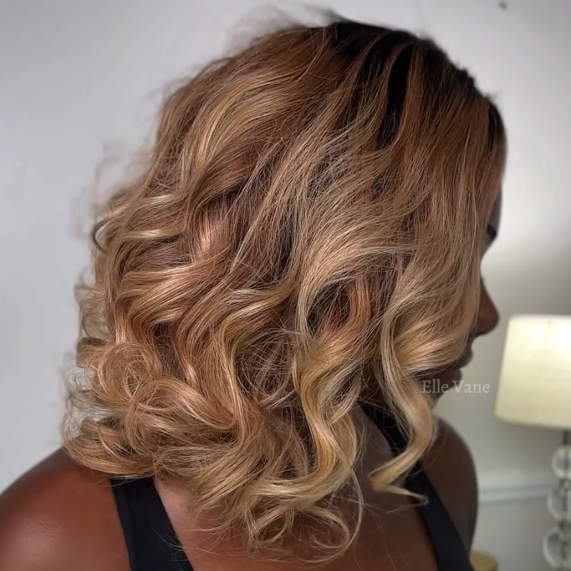 Elle Vane Ombre Blonde and Honey Highlights 13x4 Lace Front Wig