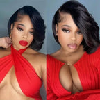 Elle Vane Realistic Lace Glueless Side Parted Bob Wig