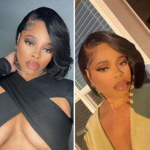 Elle Vane Realistic Lace Glueless Side Parted Bob Wig