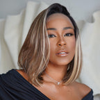 Elle Vane Ombre Brown And Blonde Highlight Lace Front Wig