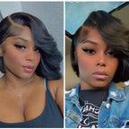 Elle Vane Realistic Lace Glueless Side Parted Bob Wig