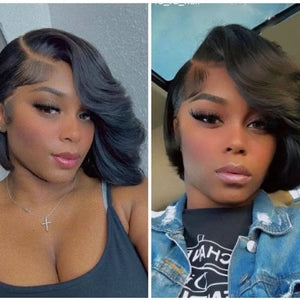 Elle Vane Realistic Lace Glueless Side Parted Bob Wig