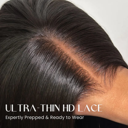 Elle Vane Adjustable Cap Virgin Hair Straight Bob HD Lace Wig