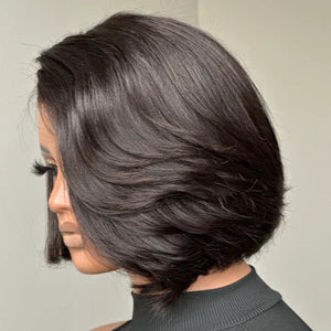 Elle Vane Realistic Lace Glueless Side Parted Bob Wig