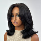 Elle Vane Sleek Layered Bob with Face-Framing Swoop Bangs Wig