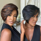 Elle Vane Boss Lady Side Part Layered Pixie Cuts Wig