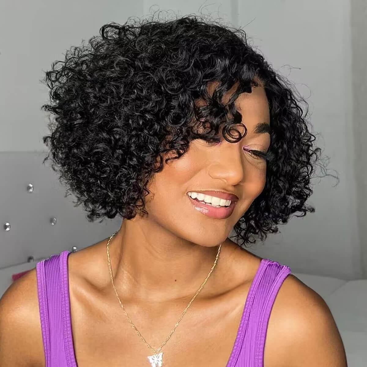 Short Cut Water Wave Glueless Pre-cut Bob 5×5 HD Lace Wig