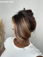 Elle Vane Hair Layered Brown With Blonde Highlight Wavy Lace Front Wig