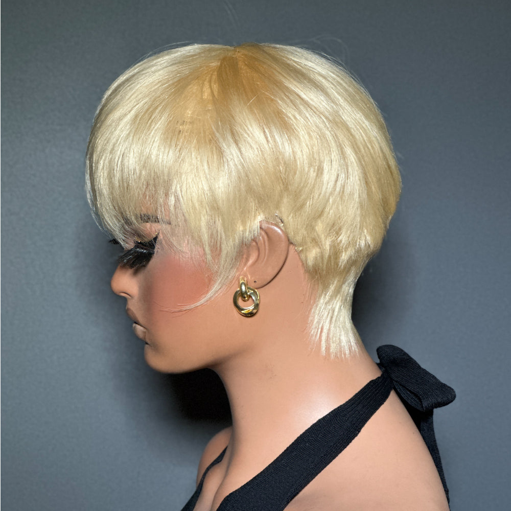 Elle Vane Pixie Cut Glueless Wig with Bangs