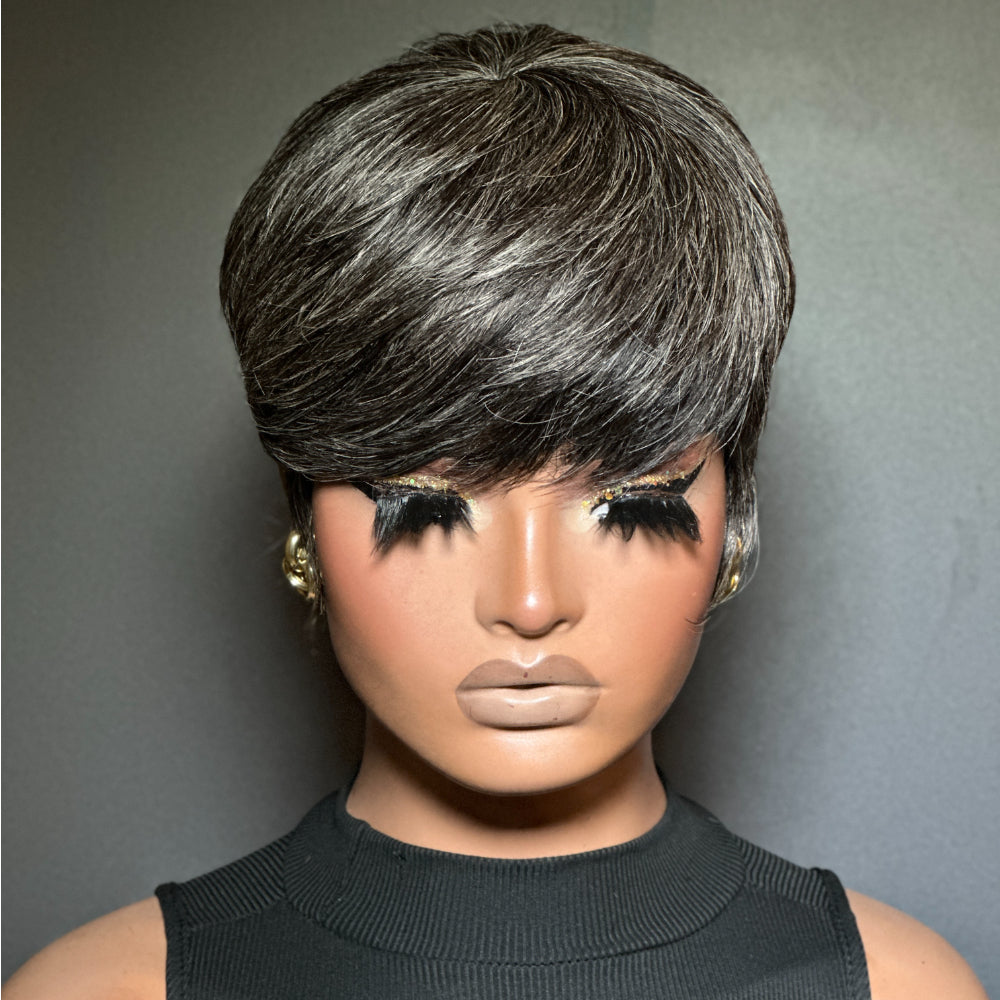 Elle Vane Pixie Cut Glueless Wig with Bangs