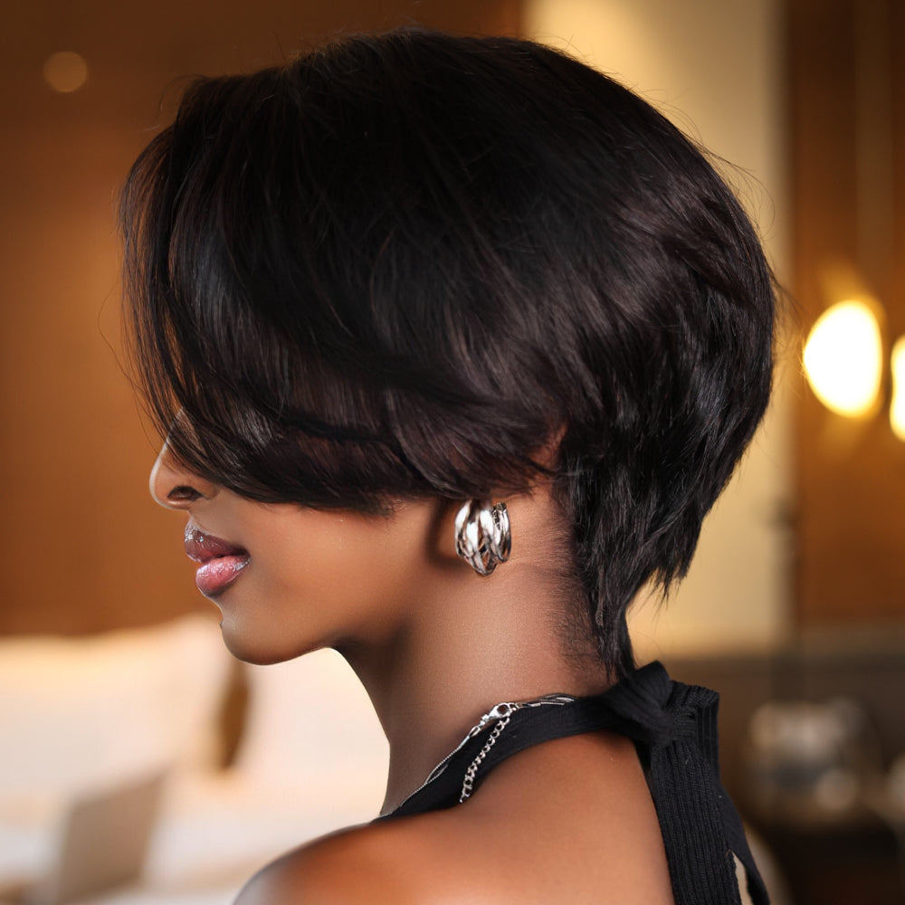 Brown Highlight Boss Lady 13x4 Lace Bob Wig