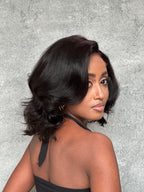 5x5 Layers Fluffy Natural Black Bob Wig