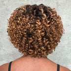 Glueless Gradient Gold Brown No Lace Bob Wig