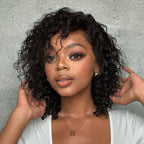 Elle Vane Black Free Side Parting Water Wave Wig