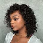 Elle Vane Black Free Side Parting Water Wave Wig