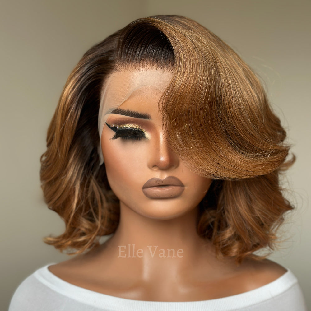 Elle Vane Gradient Blonde Layered Bob 13x4 Lace Front Wig
