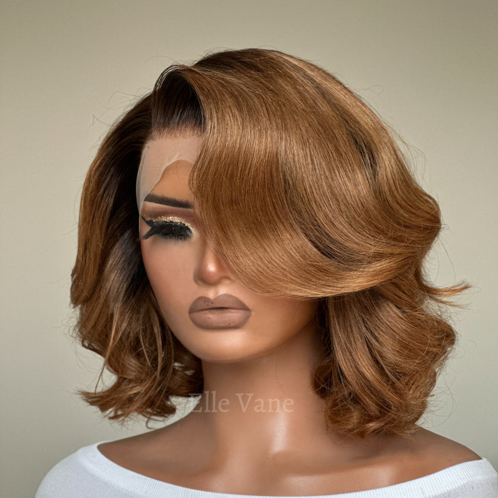 Elle Vane Gradient Blonde Layered Bob 13x4 Lace Front Wig