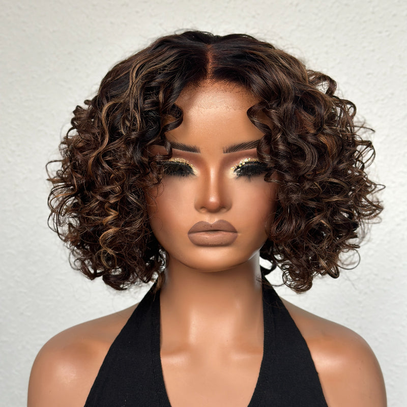Elle Vane Glueless Middle-parted Blonde Highlights 5x5 Lace Wig